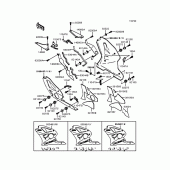 Схема узла: Нижний обтекатель (ZX400-L3) для Kawasaki ZX400 ZXR400