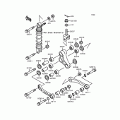 Схема узла: Задняя подвеска для Kawasaki ZX400 ZXR400