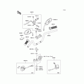 Схема узла: Руль & Пульт управления рулевой для Kawasaki BR125 Bajaj Wind