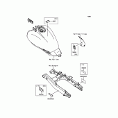 Схема узла: Информационные наклейки для Kawasaki EN650 Vulcan S ABS