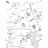 Схема вузла: Starter motor для Kawasaki VN1600 VN1600 Classic