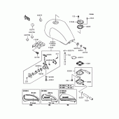 Схема вузла: Паливний бак (ZR750C-079766‾) для Kawasaki ZR750 Zephyr