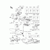 Схема вузла: Ignition switch/locks/reflectors для Kawasaki ZG1400 Concours 14 ABS