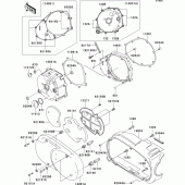 Схема вузла: Left engine cover(s) для Kawasaki VN1500 VN1500 Mean Streak