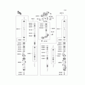 Схема узла: Вилка передней оси для Kawasaki EX300 Ninja 300