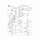 Схема вузла: Передня вилка(1/2) для Kawasaki KX250/ KX252 KX250