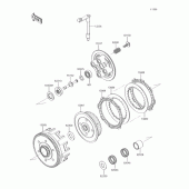 Схема вузла: Зчеплення для Kawasaki KX100