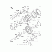 Схема узла: Сцепление для Kawasaki VN1500 Vulcan 1500 Mean Streak