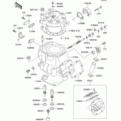 Схема вузла: Cylinder head/cylinder(1/2) для Kawasaki KX500