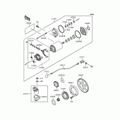 Схема вузла: Стартер електричний & Заженуть стартер для Kawasaki VN400 Vulcan II