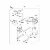 Схема вузла: Карбюратор для Kawasaki EN500 Vulcan 500 LTD