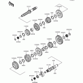 Схема вузла: Transmission(vnt50ae077439-) для Kawasaki VN1500 VN1500 Classic Tourer