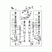 Схема вузла: Вилка передньої осі для Kawasaki ZX400 ZXR400R