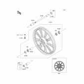 Схема вузла: Ступиця переднього колеса для Kawasaki VN900 Vulcan 900 Custom