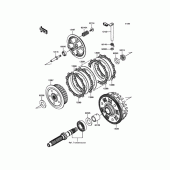 Схема вузла: Зчеплення для Kawasaki EX400 Ninja 400R ABS