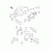 Схема вузла: Headlight(s)(1/2) для Kawasaki KLX650 KLX650 Motard