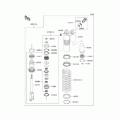 Схема вузла: Задній амортизатор для Kawasaki KX250/ KX252 KX250F