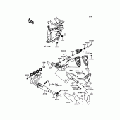 Схема вузла: Вихлопна система для Kawasaki ZR800 Z800