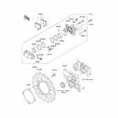 Схема вузла: Заднє гальмо для Kawasaki ZX1400 Ninja ZX-14