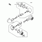 Схема вузла: Поворотники для Kawasaki EN400 Vulcan 400