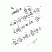Схема вузла: Transmission(1/2)(kl650ae032210-) для Kawasaki KL650 KLR650