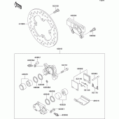 Схема узла: Задний тормоз для Kawasaki ZX1200 Ninja ZX-12R