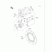 Схема вузла: Переднє гальмо для Kawasaki VN750 Vulcan 750