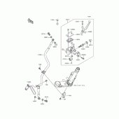 Схема вузла: Передній гальмівний циліндр Kawasaki EX250 Ninja 250