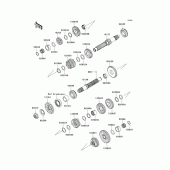 Схема узла: Трансмиссия для Kawasaki EX250 Ninja 250