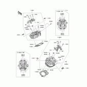 Схема вузла: Головка циліндра для Kawasaki VN1700 Vulcan 1700 Nomad