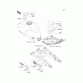 Схема узла: Информационные наклейки для Kawasaki EX650 Ninja 650 ABS