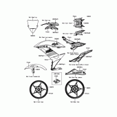 Схема вузла: Decals(Green) для Kawasaki EX650 Ninja 650 ABS