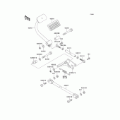 Схема вузла: Brake pedal/torque link для Kawasaki KZ1000 Police