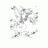 Схема узла: Подножки для Kawasaki KLX150 KLX150L