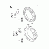 Схема узла: Колеса (Шины) для Kawasaki ZR400 Zephyr X