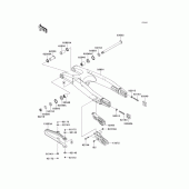 Схема вузла: Задній важіль (маятник) для Kawasaki KX450 KX450F