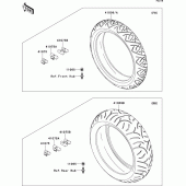 Схема узла: Шины для Kawasaki ZG1400 1400GTR ABS