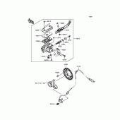 Схема вузла: Передній гальмівний циліндр Kawasaki VN1700 Vulcan 1700 Nomad ABS