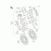 Схема узла: Передний тормоз для Kawasaki ZX900 Ninja ZX-9R
