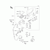 Схема узла: Передний тормозной цилиндр для Kawasaki KX125