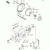 Схема вузла: Headlight(s) для Kawasaki ZR550 Zephyr