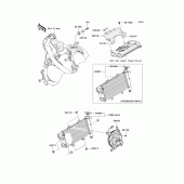 Схема узла: Радиатор для Kawasaki EX650 Ninja 650 ABS