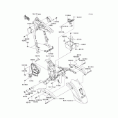 Схема вузла: Frame fittings(a3) для Kawasaki VN1600 Vulcan 1600 Classic