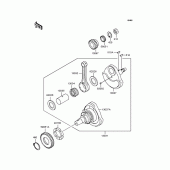 Схема вузла: Колінчастий вал для Kawasaki BJ250 Estrella Custom
