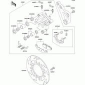 Схема узла: Задний тормозной суппорт для Kawasaki ZX600 ZZ-R600