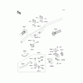 Схема вузла: Кермо & Пульт управління рульовим для Kawasaki KX65