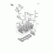 Схема вузла: Головка циліндра для Kawasaki ZG1000 1000GTR