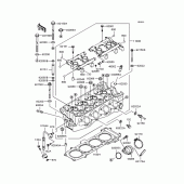 Схема вузла: Головка циліндра для Kawasaki ZX750 Ninja ZX-7R