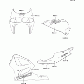 Схема узла: Decals(ebony)(zx750-p2) для Kawasaki ZX750 Ninja ZX-7R