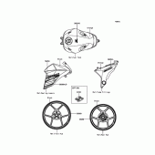 Схема вузла: Decals(Orange) для Kawasaki ZR800 Z800